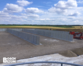 Bosch Beton plaatsing sleufsilo bij biogas-plant in Dartford (Kent) in Verenigd Koninkrijk
