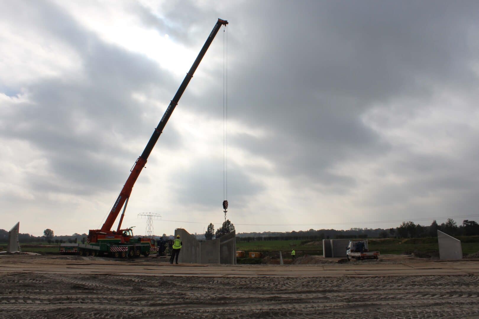 Dijk van Bosch Beton keerwanden voor rangeerstation De Vork in Haren (Groningen)