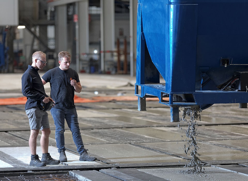 Productie L profiel beton